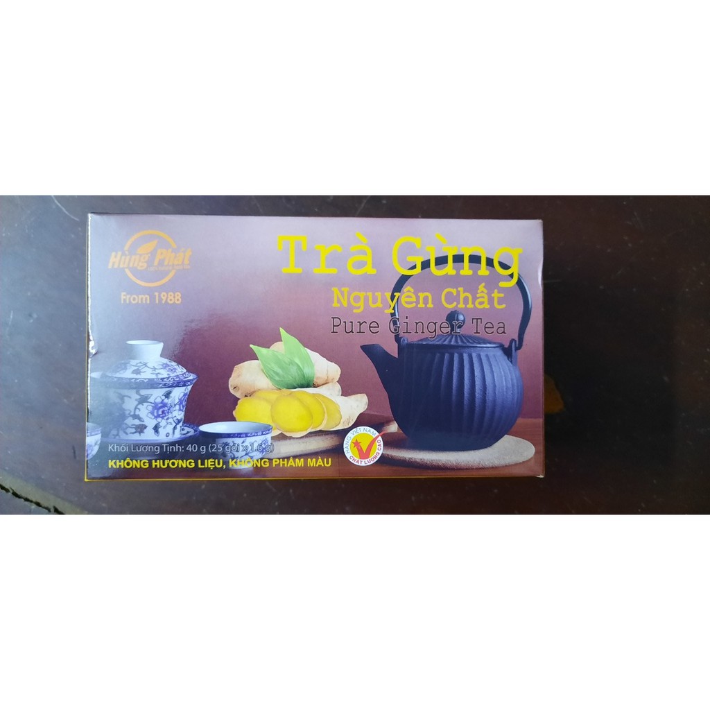 TRÀ GỪNG NGUYÊN CHẤT HÙNG PHÁT (25 GÓI ) - PURE GINGER TEA