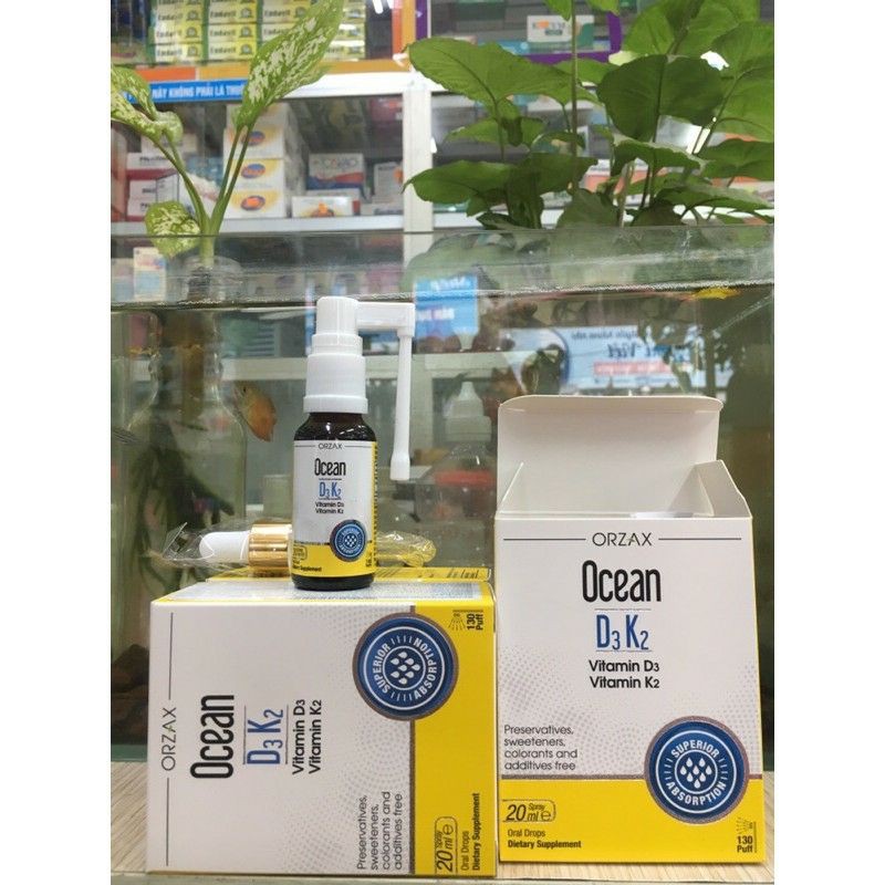 OCEAN D3K2 - vitamin d3 và k2 dạng xịt và nhỏ giọt cho bé yêu