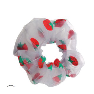 Dây buộc tóc cỡ lớn in họa tiết xinh xắn thời trang hè thu cho nữ