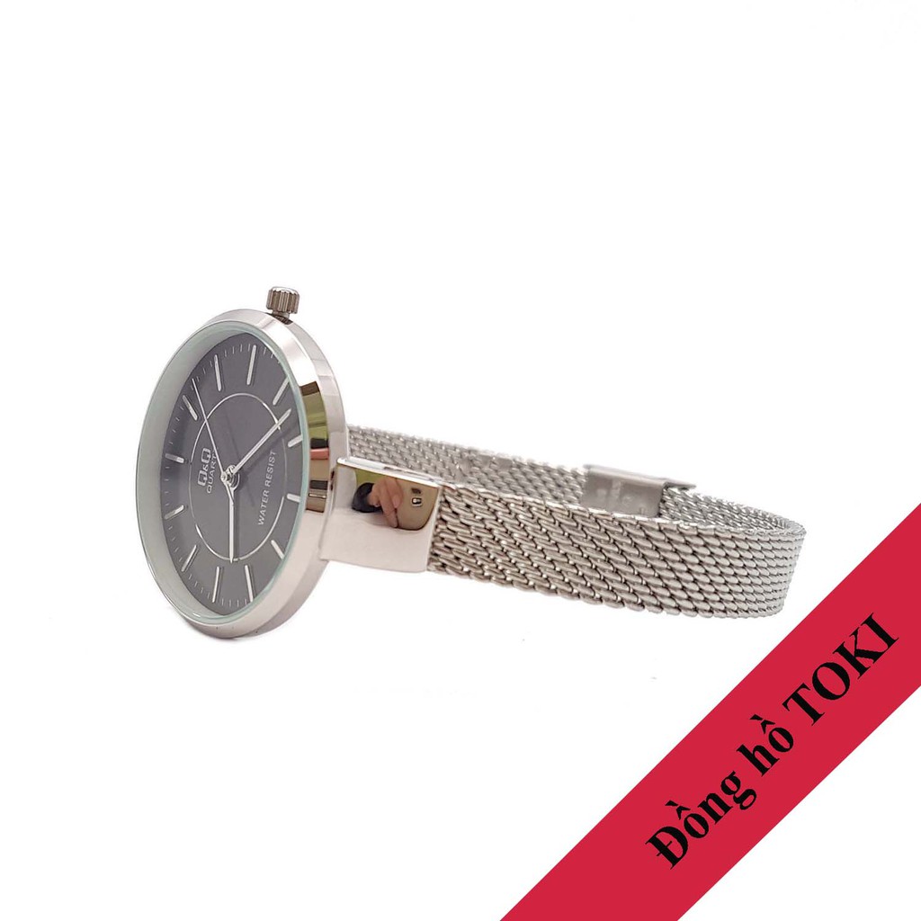 Đồng hồ nữ Q&amp;Q Citizen QA17J202Y dây sắt thương hiệu Nhật Bản