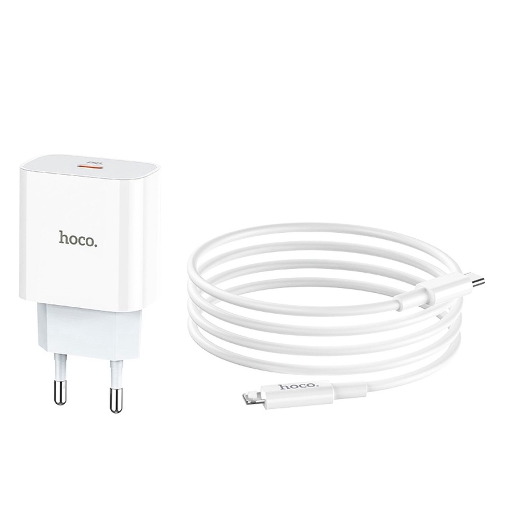 Bộ Sạc Nhanh PD20W Hoco C76A Plus Chuẩn Type-C To IP