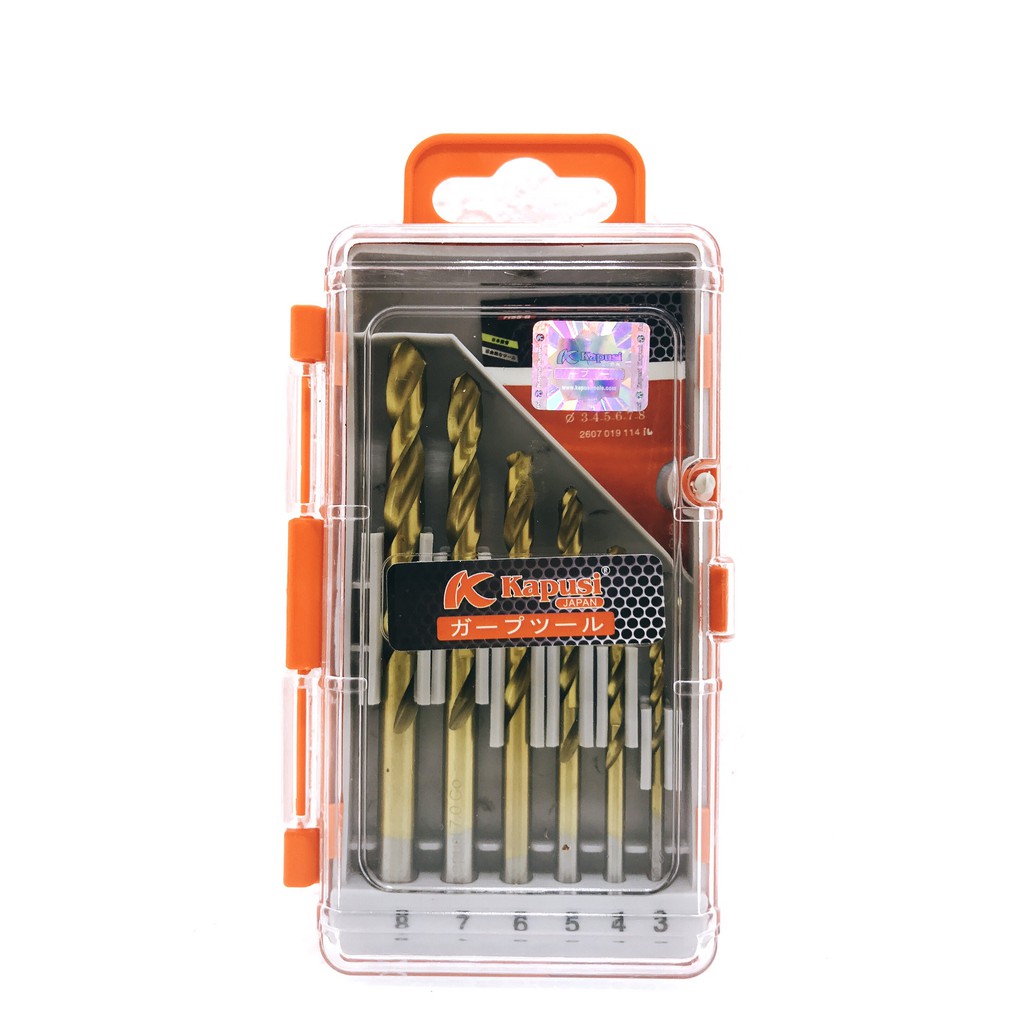 Hộp Mũi Khoan INOX Kapusi Chính Hãng 3.4.5.6.7.8