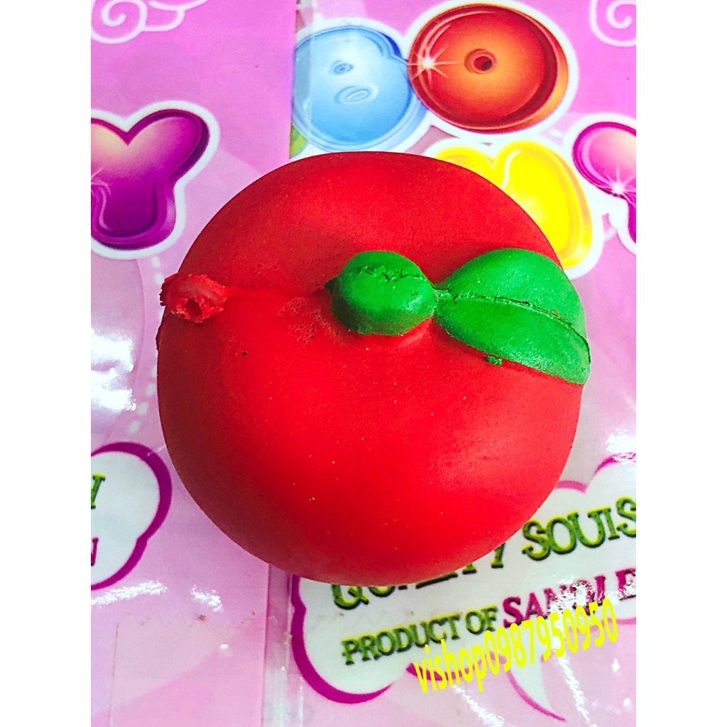 Squishy Hình QUẢ TÁO ĐỎ Đồ Chơi Xốp Giảm Stress Hình mềm mịn dễ Thương đàn hồi Cho Bé