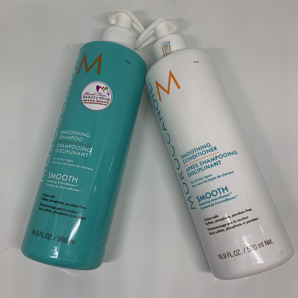 Chính hãng  Dầu gội xả suôn mượt Smooth Moroccanoil 500mlx2