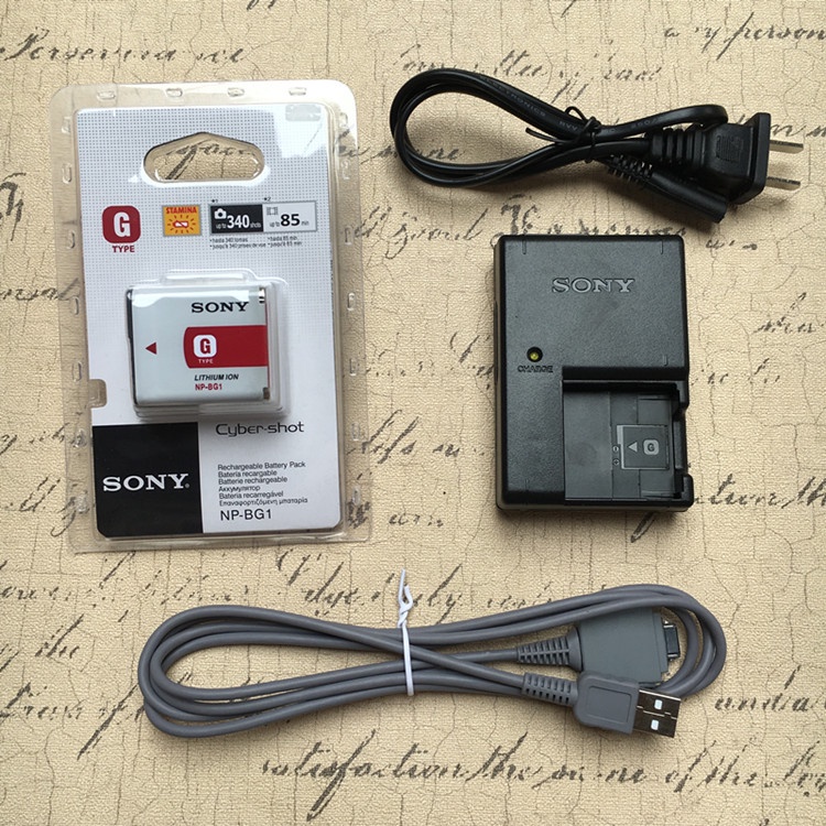 Bộ Sạc Máy Ảnh Sony DSC-H9 H10 H50 T20 T100 H3 H7 NP-BG1 Kèm Dây Cáp W4M
