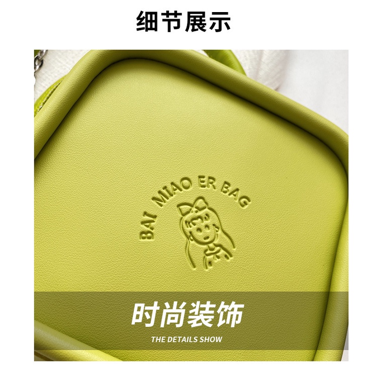 Túi Đeo JASMIN NOIR Chéo Da PU Nắp Gập Phối Dây Xích Tua Rua Thời Trang Cho Nữ