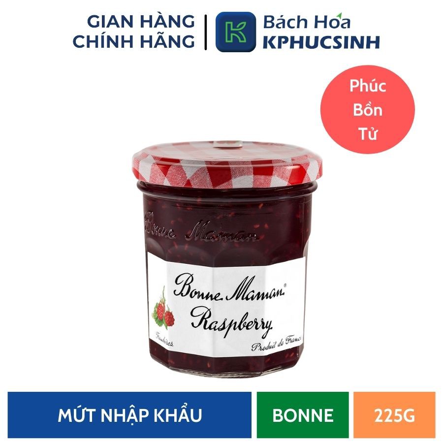 Mứt phúc bồn tử Bonne Maman 225g KPHUCSINH - Hàng Chính Hãng