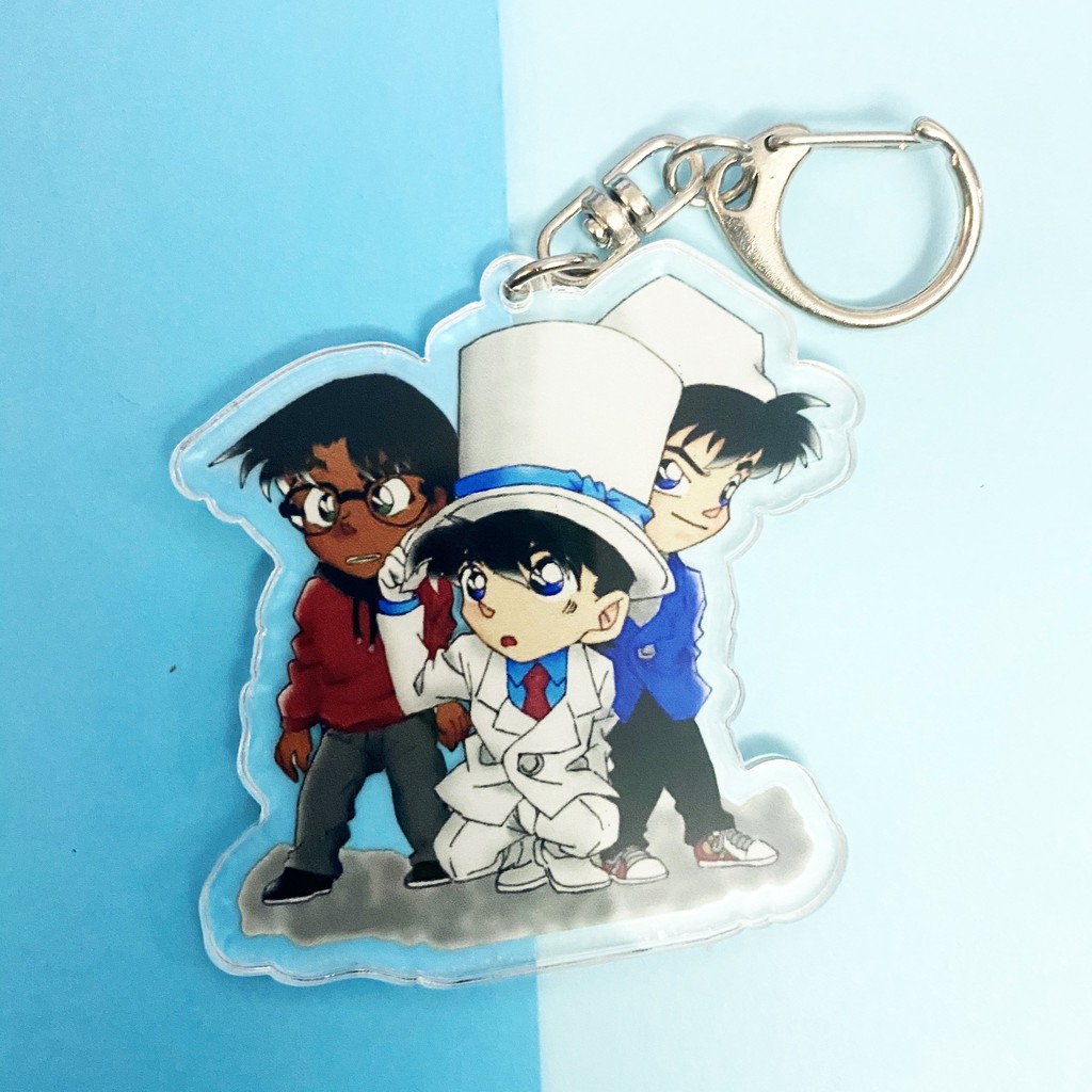 ( Mica trong acrylic) Móc khóa Conan Thám tử lừng danh ver couple in hình thần tượng chibi