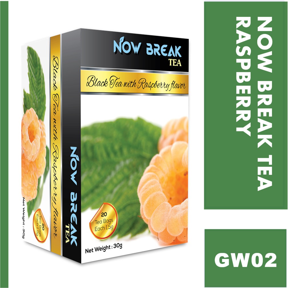 Trà Mâm Xôi Now Break Tea - Combo 2 hộp (kiểu trà Cozy, Lipton, Ahmad, Dilmah, Olong, Atiso, Nestea, quà Tết,  giảm cân)