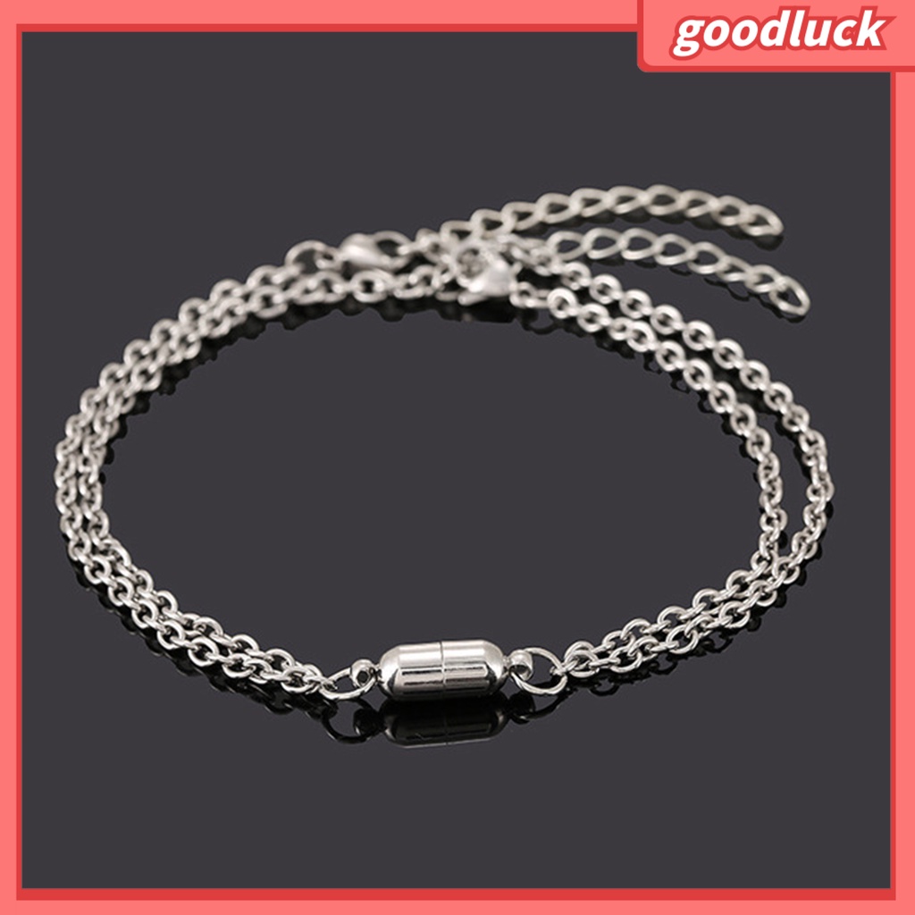 1 cặp vòng tay cặp bằng thép không gỉ chống gỉ có nam châm