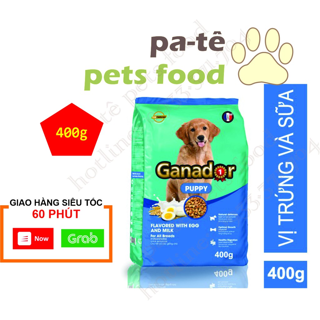 Hạt thức ăn cho chó con Ganador vị Trứng và Sữa - Egg and Milk 400 gram