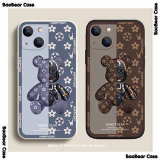 Ốp lưng Gấu Bearbrick Robot iphone Viền Vuông 16prm 15prm,15plus,15pro,15 14prm,14pro,14plus,14, 13, 13pro, 13prm,12prm