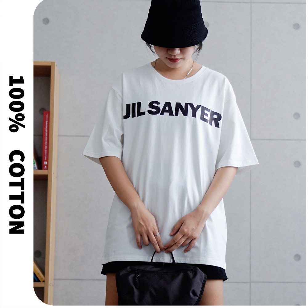 Áo thun Unisex 100% Cotton in JILSANYER tay lỡ form rộng cho nam nữ AH1530