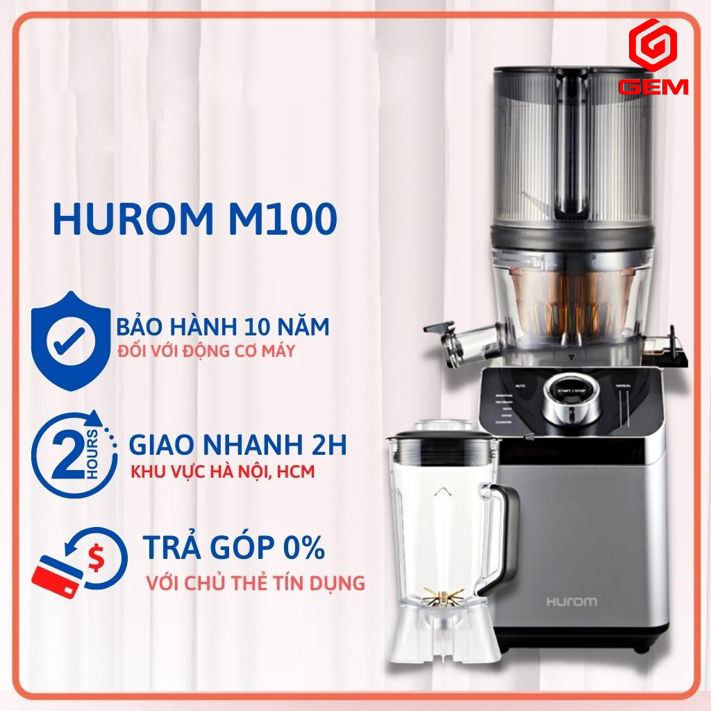 Máy ép chậm Hurom M100, đi cùng đầu xay sinh tố 2in1 - Hàng Hàn Quốc - Bảo hành tới 10 năm