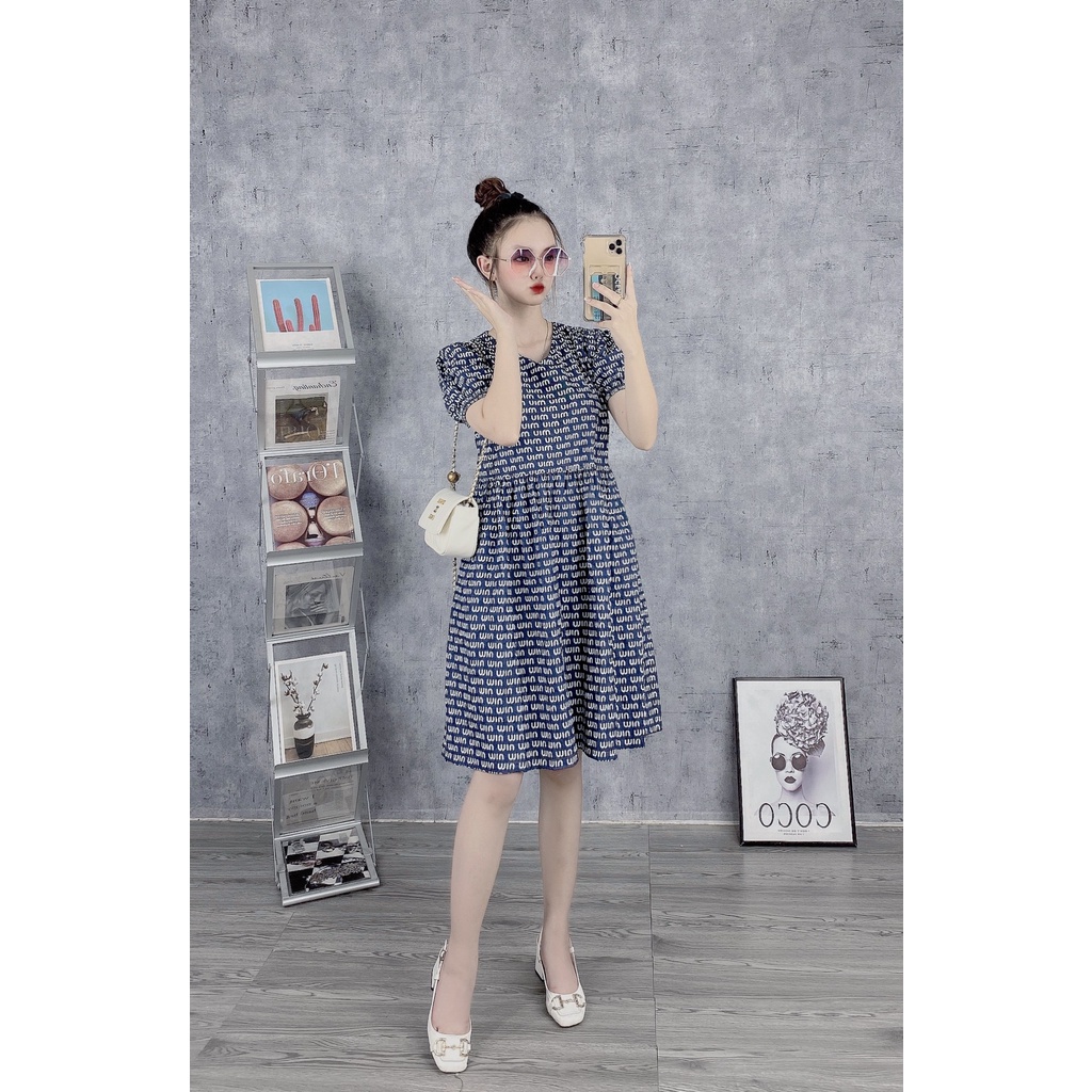 Váy Bò Jean BabyDoll - Đầm Babydoll Denim Tay Bồng Tiểu Thư Cao Cấp (Ảnh + Video Shop Quay Chuẩn Mẫu ) HOT 2022