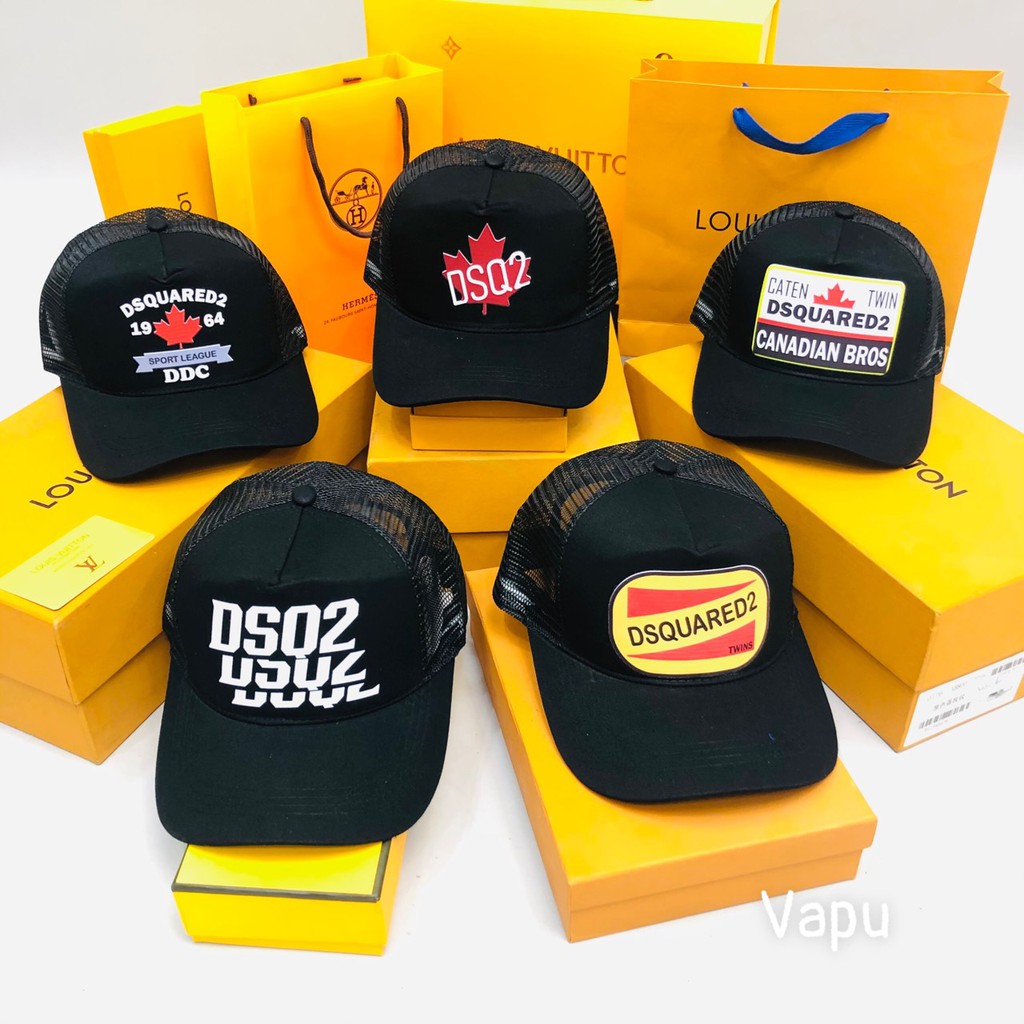 Mũ lưỡi trai DSQ phối lưới thoáng khí thời trang nam nữ unisex