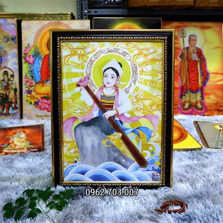 Tranh Chúa Thác Bờ 36x48cm cao cấp khung composite xịn xò