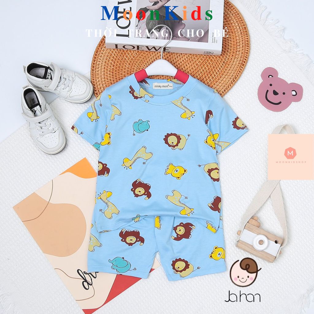 Bộ Cộc Tay MinKy Mom Xuân Hè 100% thun lạnh,body đùi bé trai,bộ đồ cho bé gái bộ ngắn tay bé trai 6-18kg