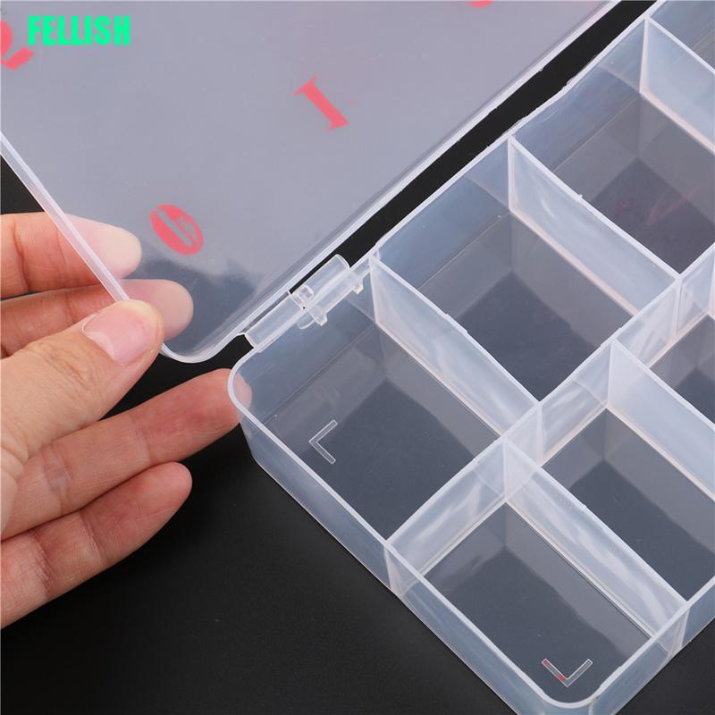 (Hàng Mới Về) Hộp Đựng Móng Tay Giả 10 Ngăn Tiện Dụng