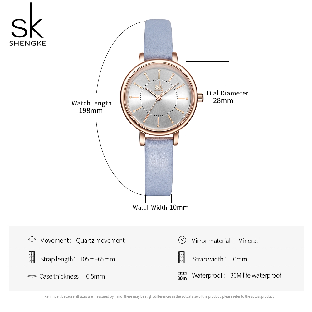 Đồng Hồ Nữ Shengke Kiểu Máy Thạch Anh Dây Đeo Da Thời Trang Cao Cấp | BigBuy360 - bigbuy360.vn