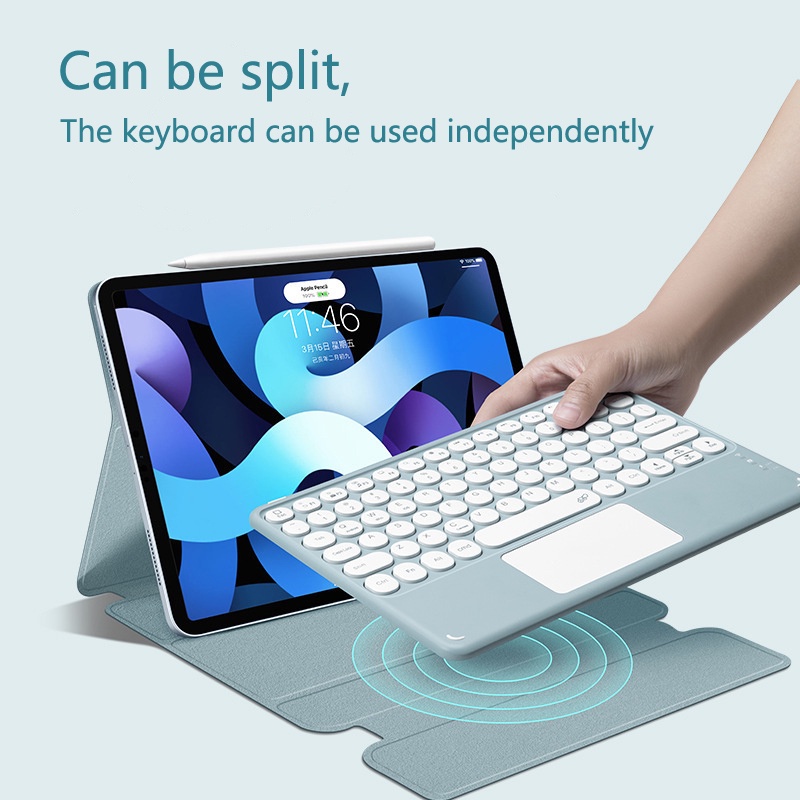 Bao Da Máy Tính Bảng Có Bàn Phím Không Dây Cho iPad Pro 11 2020 2021 / iPad Air 5 Air 4 10.9 inch / Air 5th Gen 4th