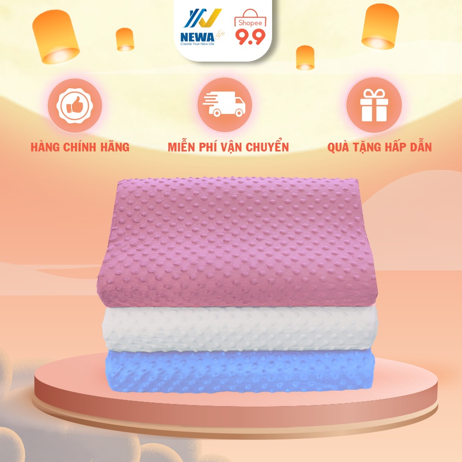 Gối Kê Cao Su Non Memory FOAM ASC PREMIUM, gối cao su non êm ái, chống ngáy ngủ và đau sống cổ cho người lớn loạ