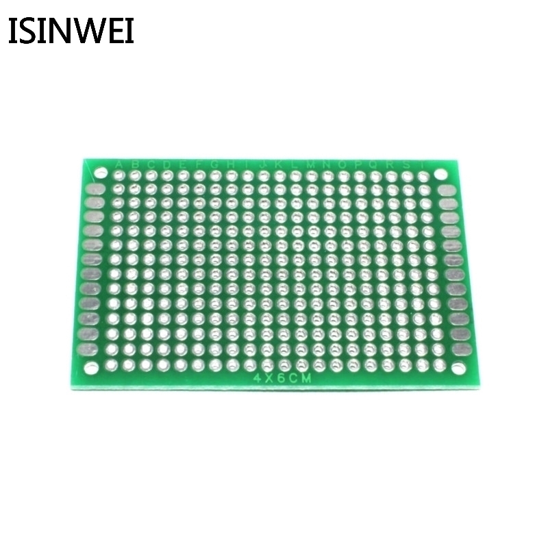 Bộ 5 bảng mạch PCB mẫu 2 mặt 4x6cm có in thông dụng