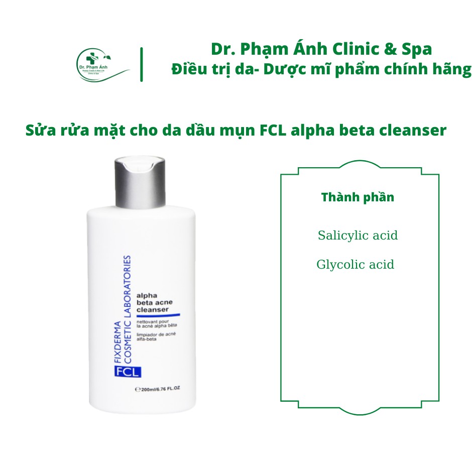 Sữa rửa mặt cho da dầu mụn FCl alpha beta acne cleanser