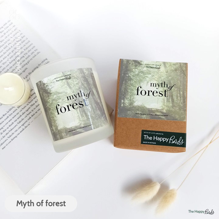 Nến thơm phòng ngủ phòng tắm hương gỗ Sandalwood Twilight Forest từ sáp đậu nành và tinh dầu tự nhiên