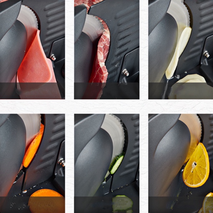 Máy thái lát thịt, rau củ, thực phẩm bán tự động điều chỉnh độ dày mỏng