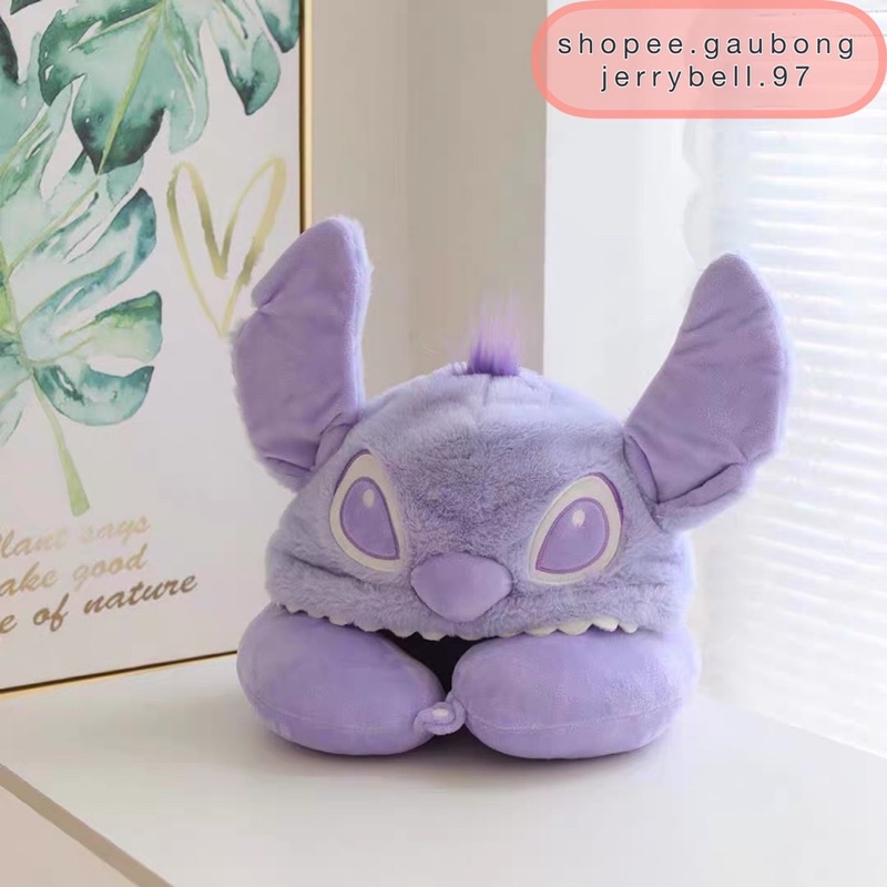 Gối cổ có mũ hình gấu bông Stitch - Lio and Stitch Disney