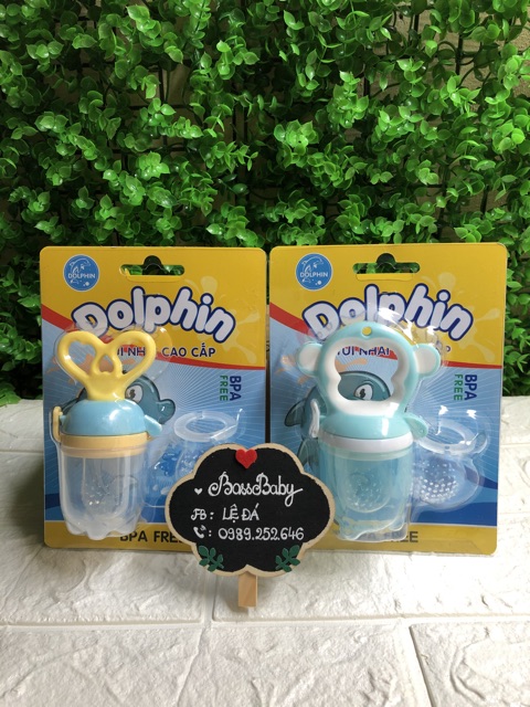 Túi nhai ăn dặm silicone cao cấp Dolphin