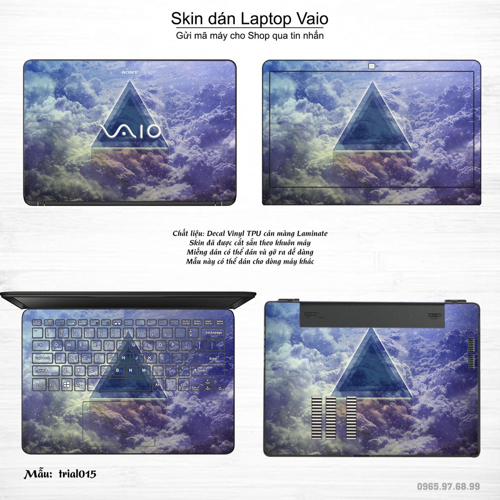 Skin dán Laptop Sony Vaio in hình Đa giác nhiều mẫu 3 (inbox mã máy cho Shop)