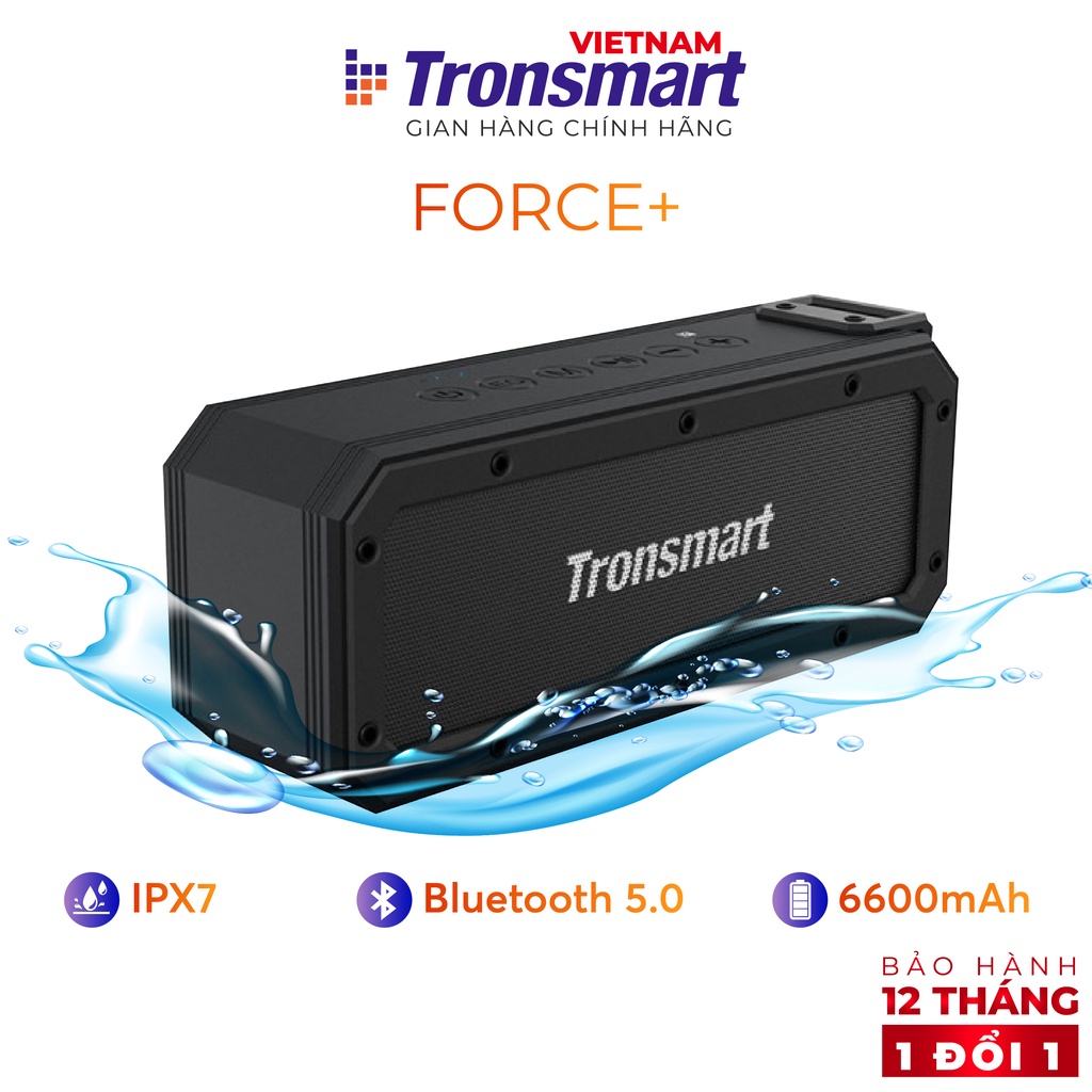 Loa Bluetooth Tronsmart Element Force+ TM-322485 Công suất 40W Chống nước IPX7 - Hàng chính hãng - Bảo hành 12 tháng