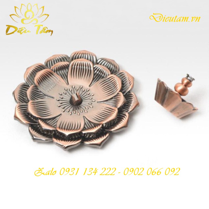 Đế cắm nhang, trầm nụm hương vòng thay thác khói trầm hương đế 4 chức năng