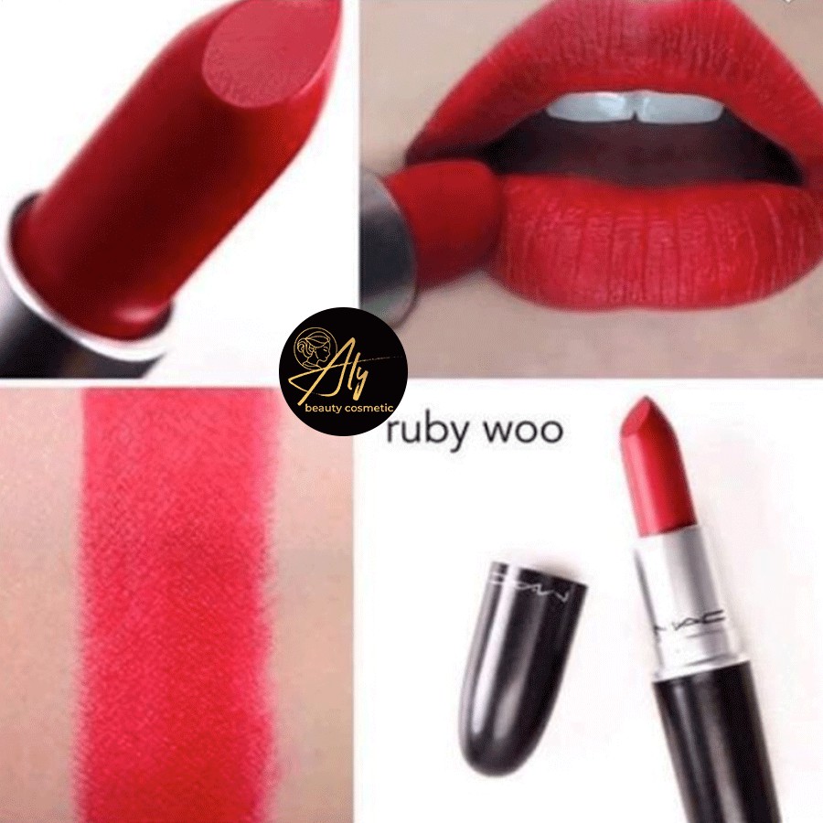 [AUTH 100%] M.A.C Ruby Woo 707 Màu Đỏ Cổ Điển – Retro Matte