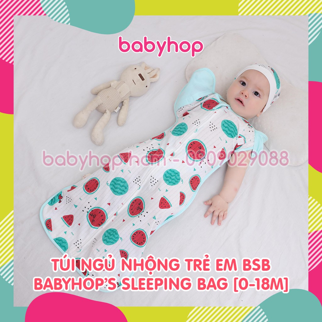 TÚI NGỦ NHỘNG TRẺ EM SƠ SINH BABYHOP BSB (0-18M) (TẶNG KÈM MŨ NGỦ)