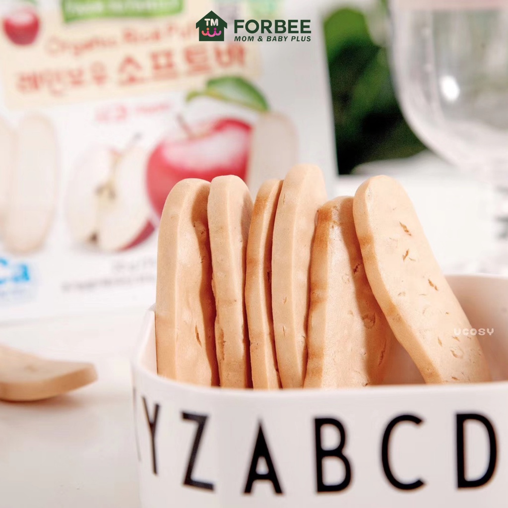 Bánh gạo DẸT hữu cơ Farm to Baby - Bổ sung canxi cho trẻ ăn dặm từ 6 tháng tuổi (20g/gói)- FORBEE