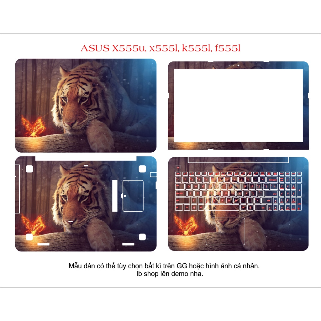 Skin dán cho laptop Asus X555U , X555L , K555L  CÁC DÒNG  Asus ExpertBook  , TUF Gaming , Vivobook GIÁ SỐC