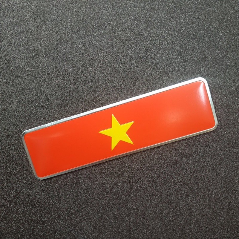 Tem nhôm chịu nhiệt hình cờ Việt Nam bền-đẹp-rẻ