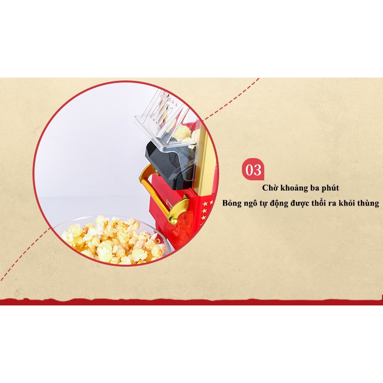 Libishop - Máy làm bắp rang bơ xe kéo Cổ Điển thế hệ mới - Popcorn machine
