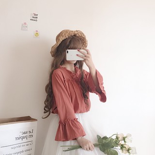 [order] Áo bèo tay loe tiểu thư Ulzzang
