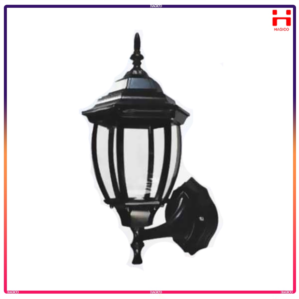 Đèn vách gắn tường trang trí ngoài trời 168 lục giác kính cong