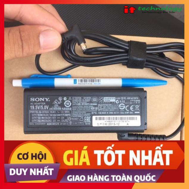 🎁 [Ảnh Thật ] Sạc Laptop SONY 19.5V-2A (Nam châm) đầu ghim có nam châm hít