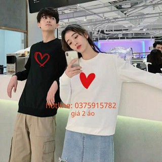 áo đôi thu đông dáng rộng yêu thương
