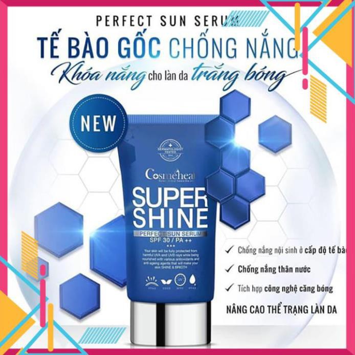 Tế bào gốc chống nắng CosmeHeal Super Shine Perfect Sun Serum Hàn Quốc 50ml