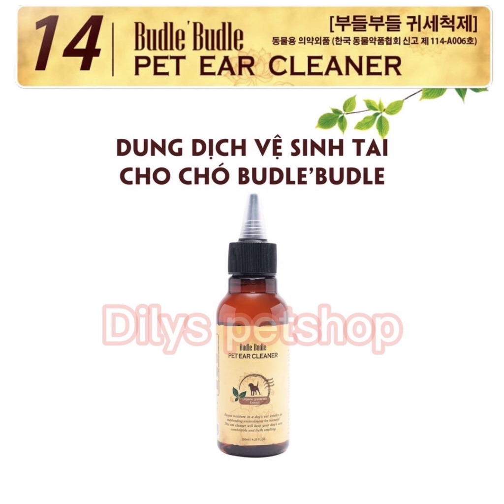 DUNG DỊCH VỆ SINH TAI CHO CHÓ BUDLE'BUDLE