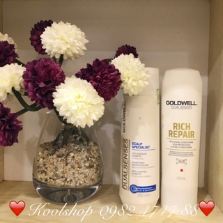 Bộ gội xả tóc gầu Goldwell anti Dandruff 250ml & xả siêu phục hồi Rich Repair Goldwell 200ml