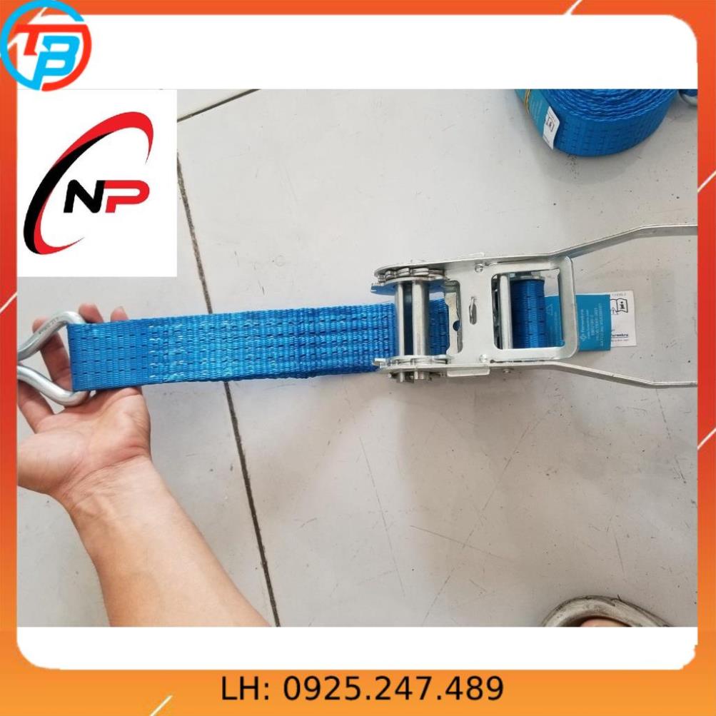 Dây chằng hàng tăng đơ bản 50mm 4 Mét tải trọng 4000kg (4 Tấn) màu xanh(hàng hiếm) KIMKHINHATPHAT