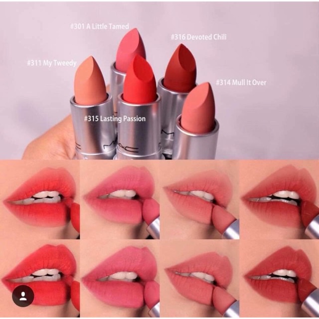 Son MAC Powder Kiss Lipstick 3g, son thỏi Mac Rettro Matte chính hãng